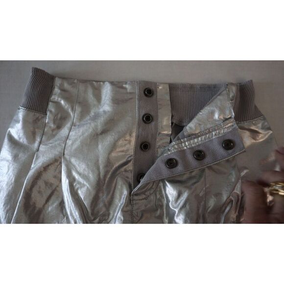 FP Movement OB1870057 Women's Sz S Silver Mesmerize Me Shine Pants - Picture 5 of 16